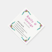 Elegante farbenfrohe Rose Shiny Moderne Blumenhoch Serviette (Ecke)