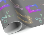 Elegante farbenfrohe Schneidemaschine Geschenkpapier (Rolleneckpunkt)