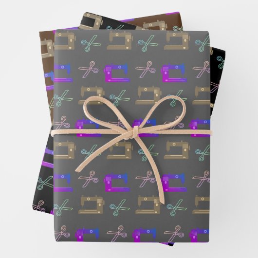 Elegante farbenfrohe Schneidemaschine Geschenkpapier Set (Beispiel)