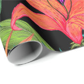 Elegante farbenfrohe Sommer-Tropical Floral Blätte Geschenkpapier (Rolleneckpunkt)