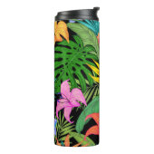 Elegante farbenfrohe Sommer-Tropical Floral Blätte Thermosbecher (Nach links gedreht)