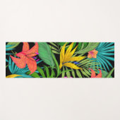 Elegante farbenfrohe Sommer-Tropical Floral Blätte Yogamatte (Vorderseite (Horizontal))