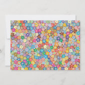 Elegante, farbenfrohe Sommerblumenhochzeit Einladung (Rückseite)