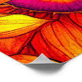 Elegante Farbenfrohe Sonnenblumen Blume Power | Poster (Ecke)