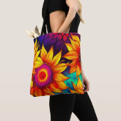 Elegante Farbenfrohe Sonnenblumen Blume Power | Tasche (Von Nahem)