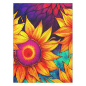 Elegante Farbenfrohe Sonnenblumen Blume Power | Tischdecke (Vorderseite)