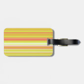 elegante, farbenfrohe Streifen modern mit Monogram Gepäckanhänger (Rückseite horizontal)