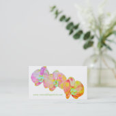 Elegante, farbenfrohe tropische Blume Orangenorchi Visitenkarte (Stehend Vorderseite)