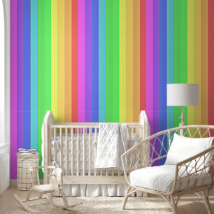 Elegante farbenfrohe vertikale Regenbogenstreifen Tapete