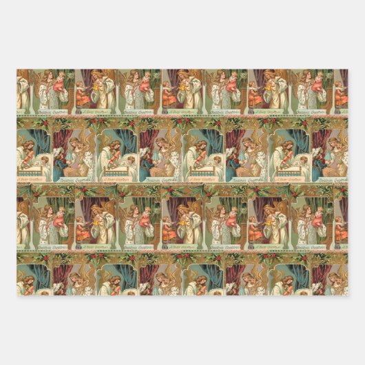 Elegante Farbenfrohe Viktorianische Burgen von Bel Geschenkpapier Set (Vorderseite 2)