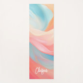 Elegante farbenfrohe Waves Kalligraphieskriptname Yogamatte (Vorderseite)