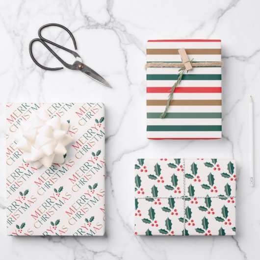 Elegante farbenfrohe Weihnachtsgrün Blätter (Vorderseite)