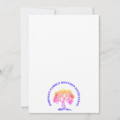 Elegante, farbenfrohe Wiedersehen Einladung (Rückseite)