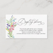 Elegante farbenfrohe Wildblume mit Dusche Begleitkarte (Vorderseite)