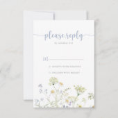 Elegante farbenfrohe Wildblume UAWG RSVP Karte (Vorderseite)