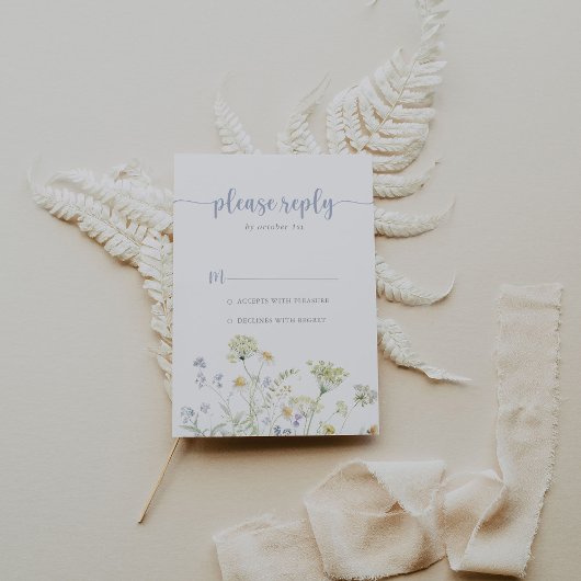 Elegante farbenfrohe Wildblume UAWG RSVP Karte