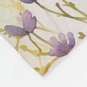 Elegante farbenfrohe Wildblumen Aquarell Fleecedecke (Ecke)