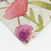 Elegante farbenfrohe Wildblumen Aquarell Fleecedecke (Ecke)
