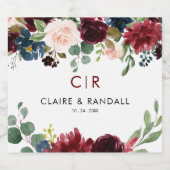 Elegante farbenprächtige Hochzeitsfeier Schaumweinetikett (Einzelnes Label)