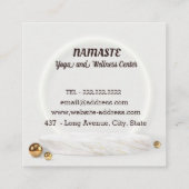 ELEGANTE FARBFARBENE JUGENDWELLNESMEDITUNG QUADRATISCHE VISITENKARTE (Rückseite)