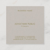 Elegante Farbharmonie Berufliche Vorlage reinigen Quadratische Visitenkarte (Rückseite)