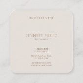 Elegante Farbharmonie Berufliches Template Luxus Quadratische Visitenkarte (Rückseite)