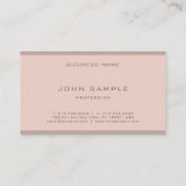 Elegante Farbharmonie Moderne, einfach Schlichte O Visitenkarte (Rückseite)