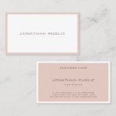 Elegante Farbharmonie Moderne Kunst Schlicht Visitenkarte (Vorne/Hinten)