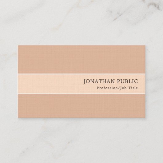 Elegante Farbharmonie Moderner Premium Linen Luxus Visitenkarte (Vorderseite)