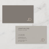 Elegante Farbharmonie Modernes Berufliches Monogra Visitenkarte (Vorne/Hinten)