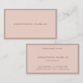 Elegante Farbharmonie Modernes Einfaches Schlichte Visitenkarte (Vorne/Hinten)