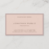 Elegante Farbharmonie Modernes Einfaches Schlichte Visitenkarte (Rückseite)