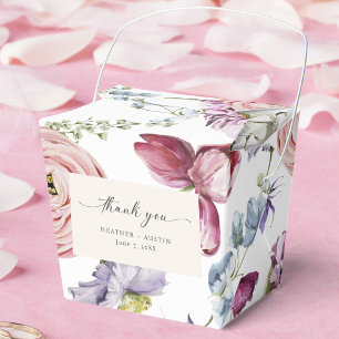 Elegante Farbige Blumenmuster Geschenkschachtel