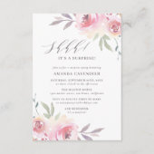 Elegante farbige Blumenüberraschung Geburtstagspar Ankündigung (Vorderseite)