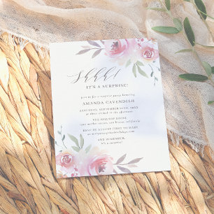 Elegante farbige Blumenüberraschung Geburtstagspar Einladungspostkarte