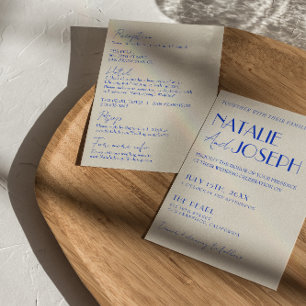 Elegante Farbige Französische Retro-Hochzeit Alles Einladung