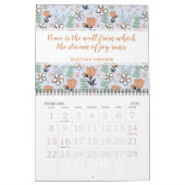 Elegante Farbige Inspirationsquelle Blumenzitat 20 Kalender (Feb 2026)