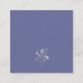 Elegante farbige Spring Wildblume QR Code Details Begleitkarte (Rückseite)