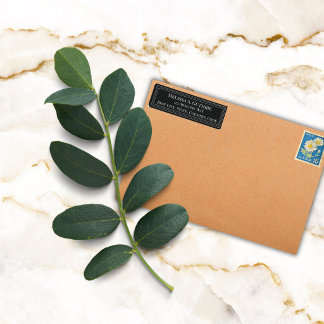 Elegante farbige Umrandung personalisierte schwarz