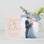 Elegante Farbkarte mit bearbeitbarer Touch - Save Dankeskarte (Stehend Vorderseite)