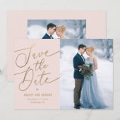 Elegante Farbkarte mit bearbeitbarer Touch - Save Dankeskarte (Vorne/Hinten)