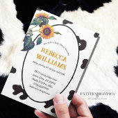 Elegante Farm Sonnenblumendusche Einladung