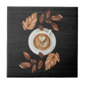 Elegante Farmhouse-Kaffeetasse Kunst Café Fliese (Vorderseite)