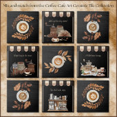 Elegante Farmhouse-Kaffeetasse Kunst Café Fliese