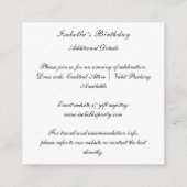 Elegante Fashion Enclosure Card - Gown & Parfüm Begleitkarte (Rückseite)