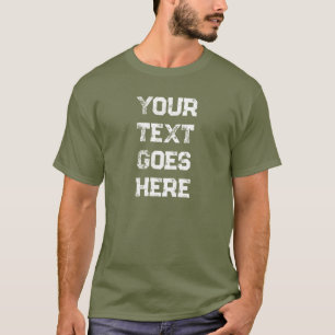 Elegante Fatigue Green Mens Moderne Vorlage Trendy T-Shirt