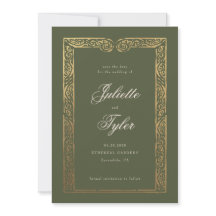 Elegante Faux-Folie Hochzeit Save The Date Karte
