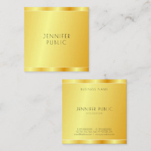 Elegante Faux-Gold-Moderne-Profi-Vorlage Quadratische Visitenkarte