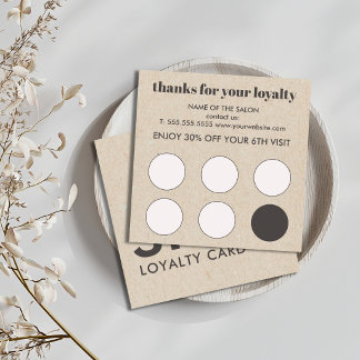 Elegante Faux-Kraft-Bold-Skincare Treuekarte