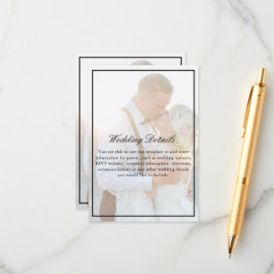 Elegante Faux-Vellum-Overlay-Fotoarrangements Begleitkarte